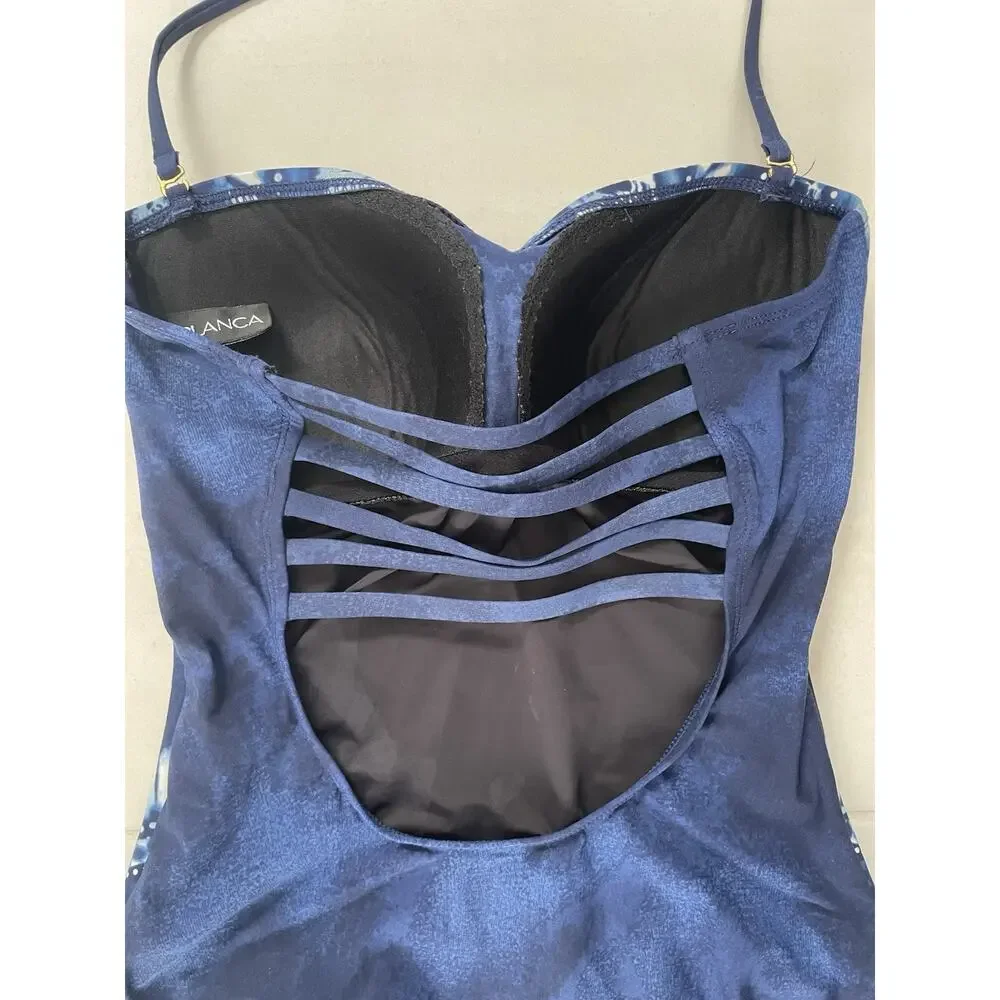 La Blanca Swimsuit One Piece Swim Tie Dye Ikat Print  Swimwear Summer